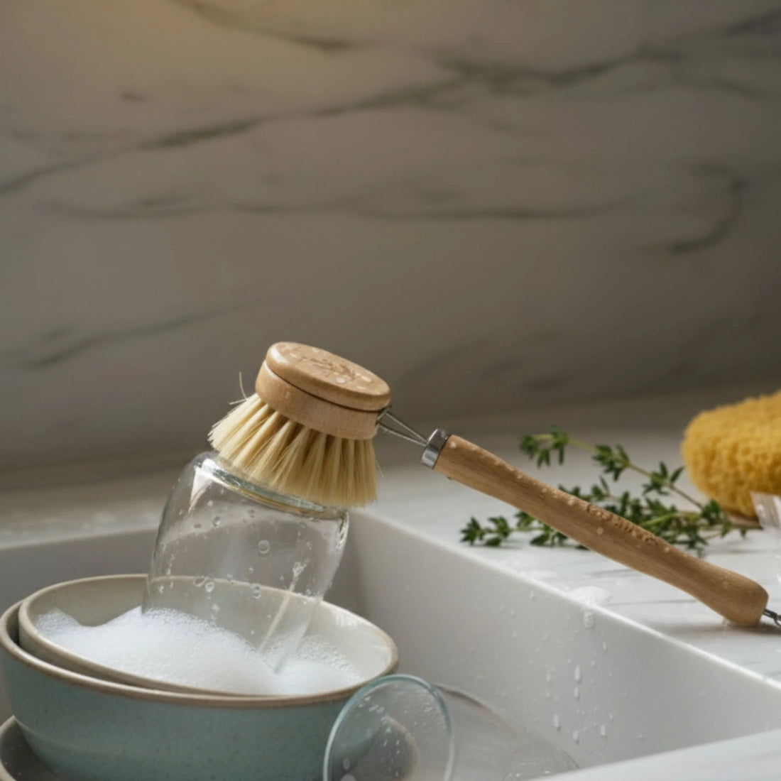 Eco Dish Brush in Bamboo & Sisal